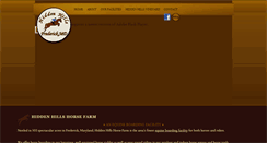 Desktop Screenshot of hiddenhillshorsefarm.com