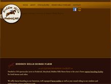 Tablet Screenshot of hiddenhillshorsefarm.com